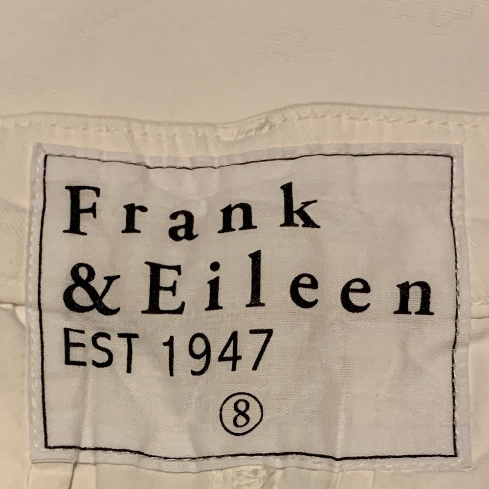 Frank & Eileen Wicklow The Italian Chino Performance Twill in White Pants Size 8 - Picture 7 of 15